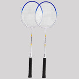Maxbell 2Pcs Badminton Racket Lightweight 2 Player Badminton Racquet for Adults Kids Without Bag Blue