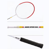 Maxbell 2Pcs Badminton Racket Lightweight 2 Player Badminton Racquet for Adults Kids Without Bag Red