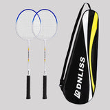 Maxbell 2Pcs Badminton Racket Lightweight 2 Player Badminton Racquet for Adults Kids with Bag Blue