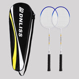 Maxbell 2Pcs Badminton Racket Lightweight 2 Player Badminton Racquet for Adults Kids with Bag Blue