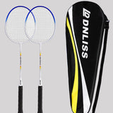 Maxbell 2Pcs Badminton Racket Lightweight 2 Player Badminton Racquet for Adults Kids with Bag Blue