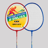 Maxbell 2Pcs Badminton Racket Lightweight 2 Player Badminton Racquet for Adults Kids  3xShuttlecock 1xBag Red and Blue