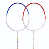 Maxbell 2Pcs Badminton Racket Lightweight 2 Player Badminton Racquet for Adults Kids  3xShuttlecock 1xBag Red and Blue