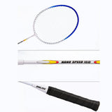 Maxbell 2Pcs Badminton Racket Lightweight 2 Player Badminton Racquet for Adults Kids  3xShuttlecock 1xBag Red and Blue