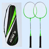 Maxbell 2Pcs Badminton Racket Lightweight 2 Player Badminton Racquet for Adults Kids with Storage Bag Green