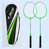Maxbell 2Pcs Badminton Racket Lightweight 2 Player Badminton Racquet for Adults Kids with Storage Bag Green