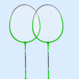 Maxbell 2Pcs Badminton Racket Lightweight 2 Player Badminton Racquet for Adults Kids with Storage Bag Green
