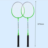 Maxbell 2Pcs Badminton Racket Lightweight 2 Player Badminton Racquet for Adults Kids with Storage Bag Green