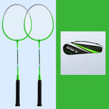 Maxbell 2Pcs Badminton Racket Lightweight 2 Player Badminton Racquet for Adults Kids with Storage Bag Green