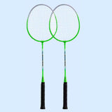 Maxbell 2Pcs Badminton Racket Lightweight 2 Player Badminton Racquet for Adults Kids with Storage Bag Green