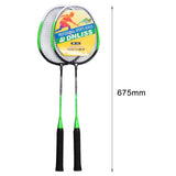 Maxbell 2x Badminton Racquets Playing Badminton Racket Sets for Lawn Green