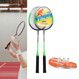 Maxbell 2x Badminton Racquets Playing Badminton Racket Sets for Lawn Green