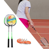 Maxbell 2x Badminton Racquets Playing Badminton Racket Sets for Lawn Green