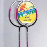 Maxbell 2x Badminton Racquets Playing Badminton Racket Sets for Lawn Red