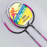 Maxbell 2x Badminton Racquets Playing Badminton Racket Sets for Lawn Red