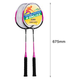 Maxbell 2x Badminton Racquets Playing Badminton Racket Sets for Lawn Red