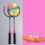 Maxbell 2x Badminton Racquets Playing Badminton Racket Sets for Lawn Red