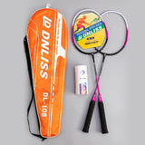 Maxbell 2x Badminton Racquets Playing Badminton Racket Sets for Lawn Red