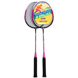 Maxbell 2x Badminton Racquets Playing Badminton Racket Sets for Lawn Red