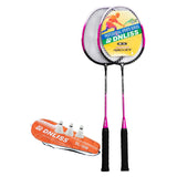 Maxbell 2x Badminton Racquets Playing Badminton Racket Sets for Lawn Red