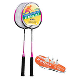 Maxbell 2x Badminton Racquets Playing Badminton Racket Sets for Lawn Red