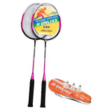 Maxbell 2x Badminton Racquets Playing Badminton Racket Sets for Lawn Red
