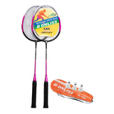 Maxbell 2x Badminton Racquets Playing Badminton Racket Sets for Lawn Red