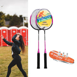 Maxbell 2x Badminton Racquets Playing Badminton Racket Sets for Lawn Red