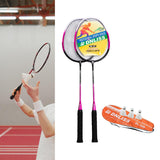 Maxbell 2x Badminton Racquets Playing Badminton Racket Sets for Lawn Red
