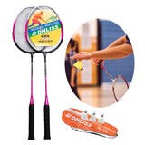 Maxbell 2x Badminton Racquets Playing Badminton Racket Sets for Lawn Red
