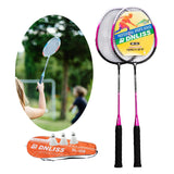 Maxbell 2x Badminton Racquets Playing Badminton Racket Sets for Lawn Red