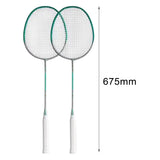 Maxbell Badminton Rackets Set of 2 Sturdy for Indoor Outdoor Outdoor Backyard Green