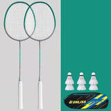 Maxbell Badminton Rackets Set of 2 Sturdy for Indoor Outdoor Outdoor Backyard Green