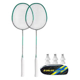 Maxbell Badminton Rackets Set of 2 Sturdy for Indoor Outdoor Outdoor Backyard Green