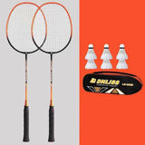 Maxbell 2x Badminton Rackets Lightweight Tennis Racquets for Lawn Gym Indoor Outdoor Orange