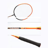 Maxbell 2x Badminton Rackets Lightweight Tennis Racquets for Lawn Gym Indoor Outdoor Orange