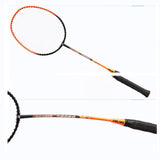 Maxbell 2x Badminton Rackets Lightweight Tennis Racquets for Lawn Gym Indoor Outdoor Orange