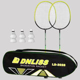 Maxbell 2x Badminton Rackets Lightweight Tennis Racquets for Lawn Gym Indoor Outdoor Green