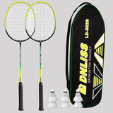 Maxbell 2x Badminton Rackets Lightweight Tennis Racquets for Lawn Gym Indoor Outdoor Green