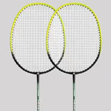 Maxbell 2x Badminton Rackets Lightweight Tennis Racquets for Lawn Gym Indoor Outdoor Green