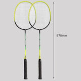 Maxbell 2x Badminton Rackets Lightweight Tennis Racquets for Lawn Gym Indoor Outdoor Green