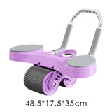 Maxbell Double Wheel Abdominal Roller for Women Body Building Home Gym Use Violet