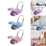 Maxbell Double Wheel Abdominal Roller for Women Body Building Home Gym Use Violet