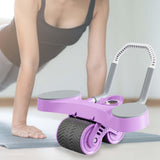 Maxbell Double Wheel Abdominal Roller for Women Body Building Home Gym Use Violet
