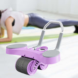 Maxbell Double Wheel Abdominal Roller for Women Body Building Home Gym Use Violet