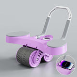 Maxbell Double Wheel Abdominal Roller for Women Body Building Home Gym Use Violet