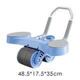 Maxbell Double Wheel Abdominal Roller for Women Body Building Home Gym Use Blue