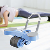 Maxbell Double Wheel Abdominal Roller for Women Body Building Home Gym Use Blue