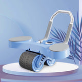 Maxbell Double Wheel Abdominal Roller for Women Body Building Home Gym Use Blue