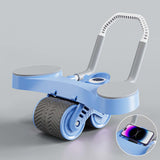 Maxbell Double Wheel Abdominal Roller for Women Body Building Home Gym Use Blue